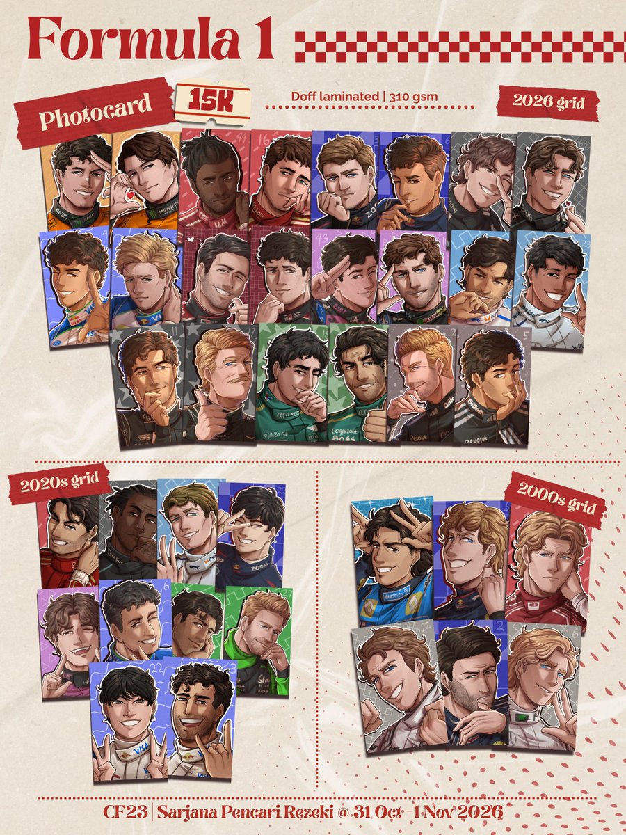 whitepadi_'s tweet photo. [❤️&amp; 🔃 Appreciated!]

My #CF23 Catalogue + PO is live! 
Available for OTS Pickup and Mail Order.

📌Sarjana Pencari Rezeki (Number TBA)
✉️https://t.co/rIaaLhlOIn
📆PO 10-20 Sept 2026
💚Formua 1 (F1), MotoGP

#Comifuro23 #Comifuro23Catalogue [1/2] https://t.co/2RdNkOijA9