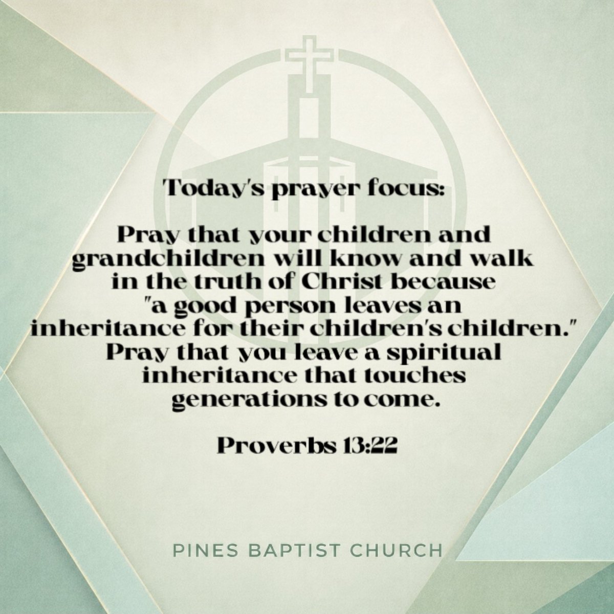 pinesbaptist92's tweet photo. Proverbs 13:22 ESV — A good man leaves an inheritance to his children’s children,
but the sinner’s wealth is laid up for the righteous. https://t.co/6mojdVwcbW