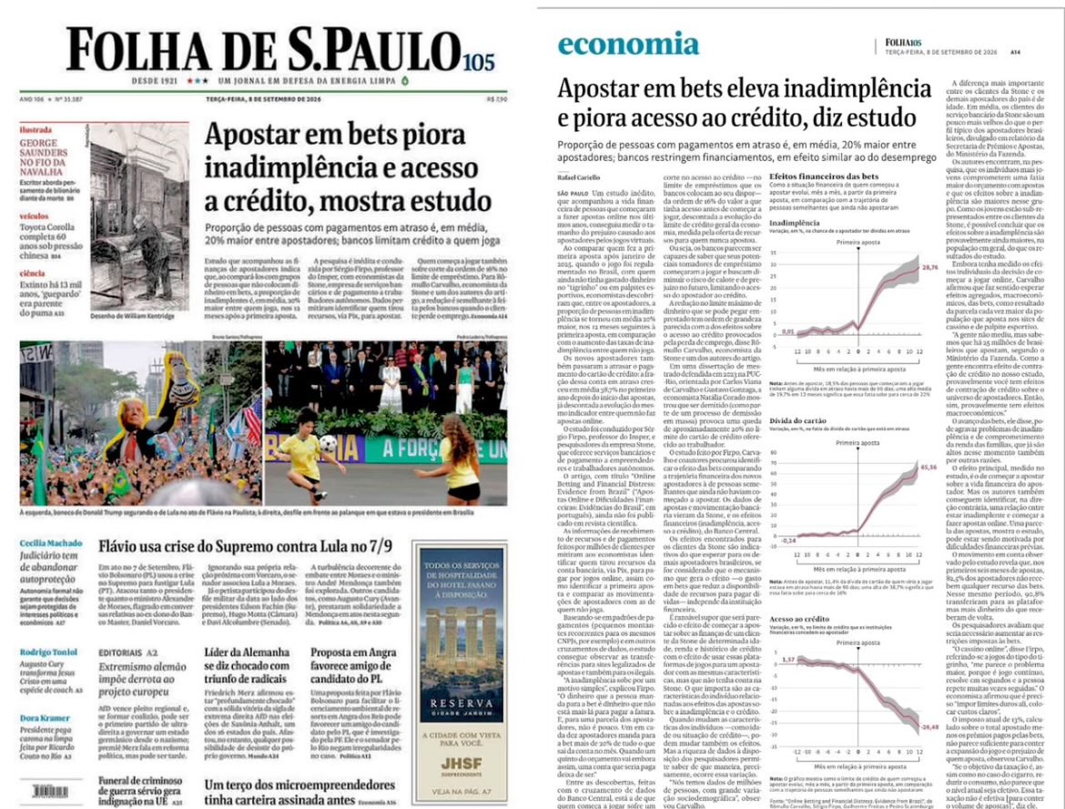 vncarrasco's tweet photo. A propósito: o working paper mereceu manchete e espetacular matéria de @cariello_rafael (o maior tradutor de trabalhos da CIÊNCIA LÚGUBRE na imprensa) na FSP: https://t.co/JfzdVhx2yP