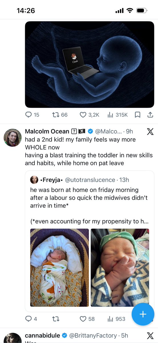 glimpses_Q's tweet photo. @Malcolm_Ocean congrats! does your kid already have a claude sub? https://t.co/iDTje4nXbx