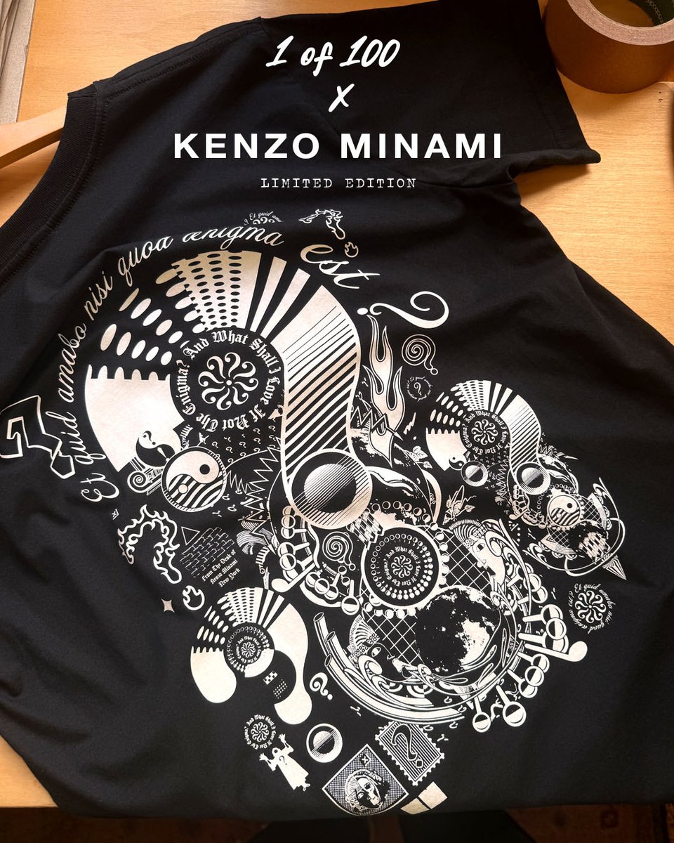 weare1of100's tweet photo. 1 of 100 x @KenzoMinami  is finally here, go get them! Only 100 will ever be made.

"Enigma, Questions, Cipher, Puzzle, and Knowledge. Cherishing uncertainty and abstraction.” https://t.co/biBNcxAlz9