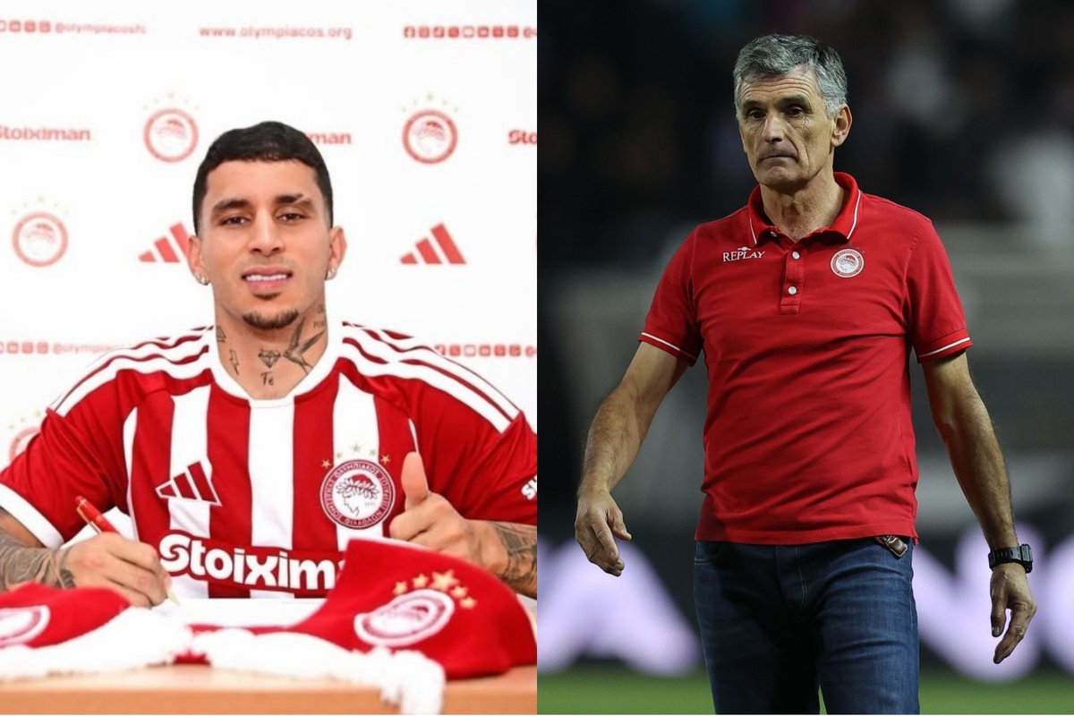 ikerfdez_201's tweet photo. "Me llaman para ir a Olympiacos y me dice el entrenador: '
Voy a formar un equipo alrededor tuyo'

 El día que llego, entro al hotel y sale el técnico con las maletas: 'Me echaron', me dijo".

🎙️ Gustavo Puerta sobre la salida de Mendilibar. https://t.co/MzGMh5q3ua