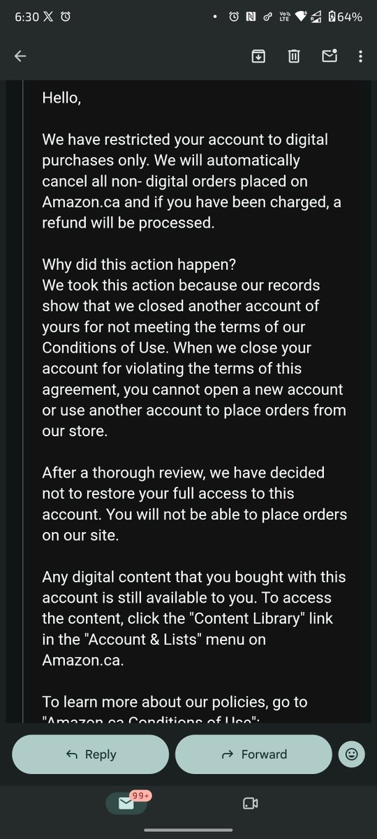 Chaitu_Ryali's tweet photo. @JeffBezos @ajassy @amazonca @amazon @AmazonHelp @amazonnews 

Your email to me, and then my reply to you.

1. Need artifacts and explanation on why the account was restricted?
#amazonfraud #amazoncanada #needjustice #amazonservice https://t.co/RPQFchAZ90