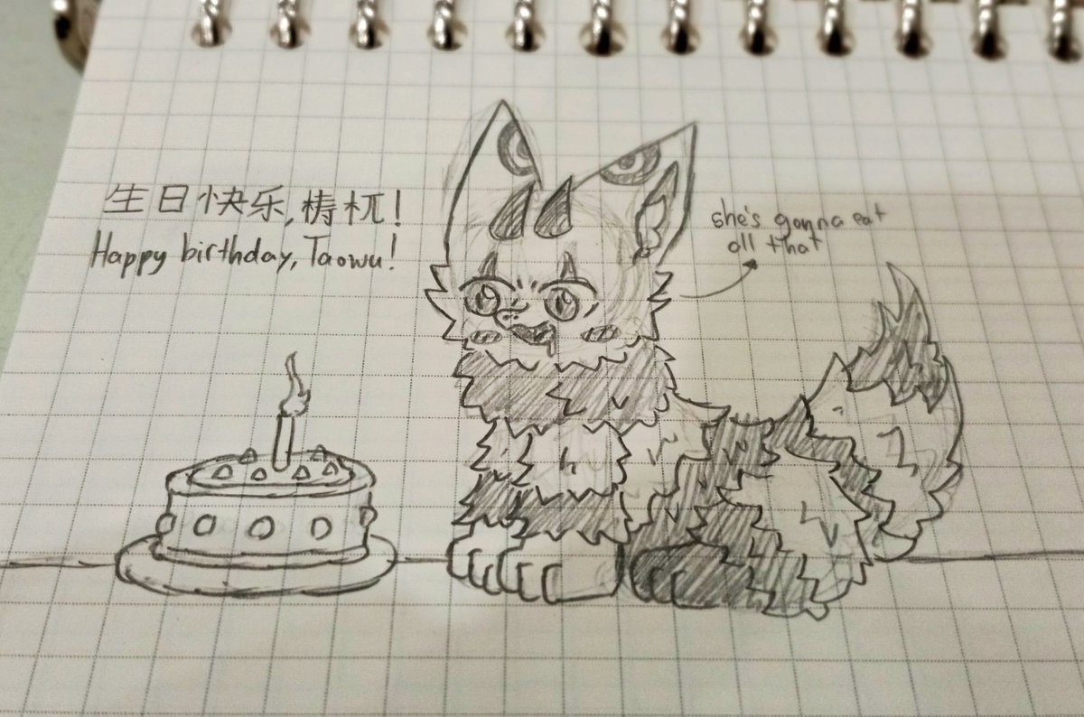 SibuDaQilin's tweet photo. //I drew for the birthday gal!

//happy birthday, @Taowu_parody! https://t.co/Qm38ZEpaJQ