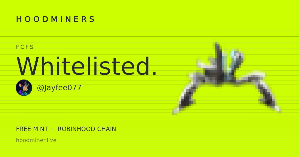 Jayfee077's tweet photo. Ordinals are awakening to a new era on Robinhood.

Hoodminers are coming online. 

Gud tek is coming with them. 

15.09.2026 — Exclusively on @opensea

@hoodminers_rh
@NucleusCodes https://t.co/vy8ErkmDKi