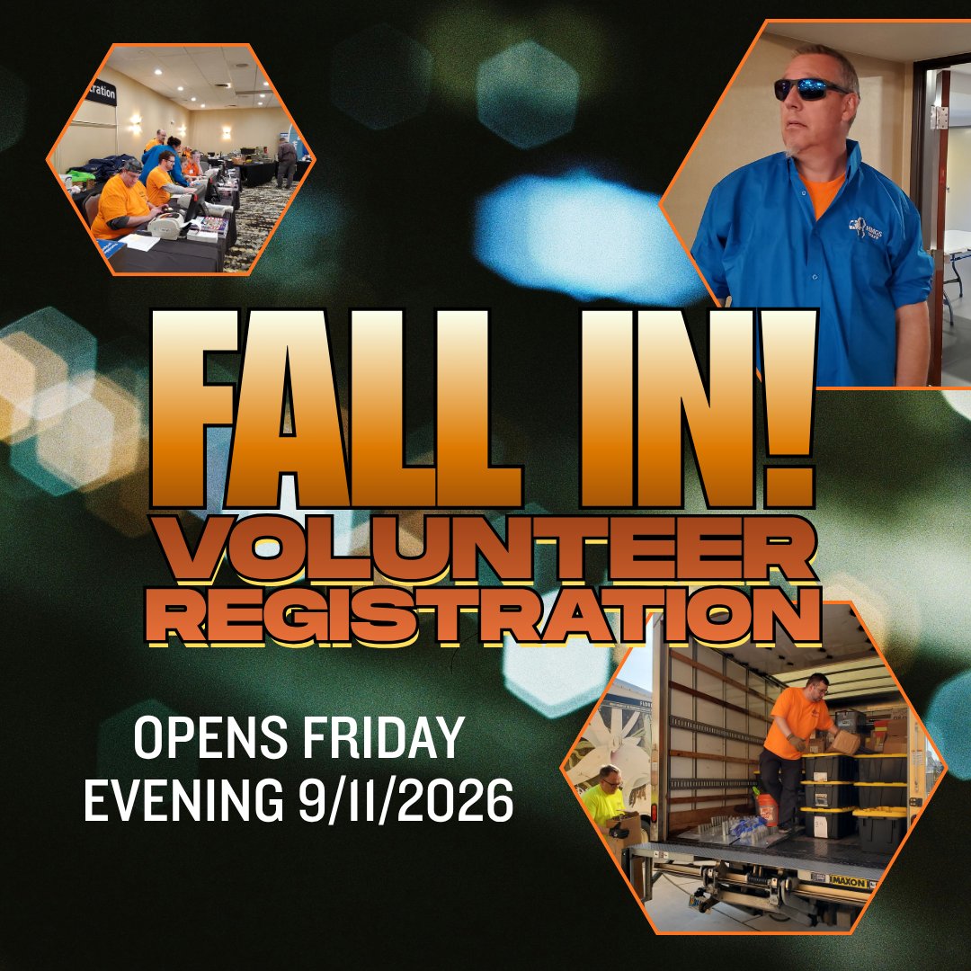 HMGS_Inc's tweet photo. Volunteer Registration for Fall In! 2026 opens 9/11/2026! HMGS members—step up and make a difference. Earn perks as you support the show. Ready to join the team? Complete your application Friday evening: https://t.co/UYDFFTHRET #fallin2026 https://t.co/UpS6TgmeC7