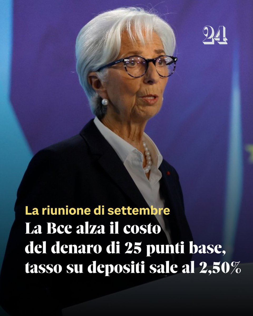 sole24ore's tweet photo. ➡️ Leggi l'articolo qui: https://t.co/kNjmNDUaav
#Bce #denaro #Europa #IlSole24Ore https://t.co/JVldpJwn7e