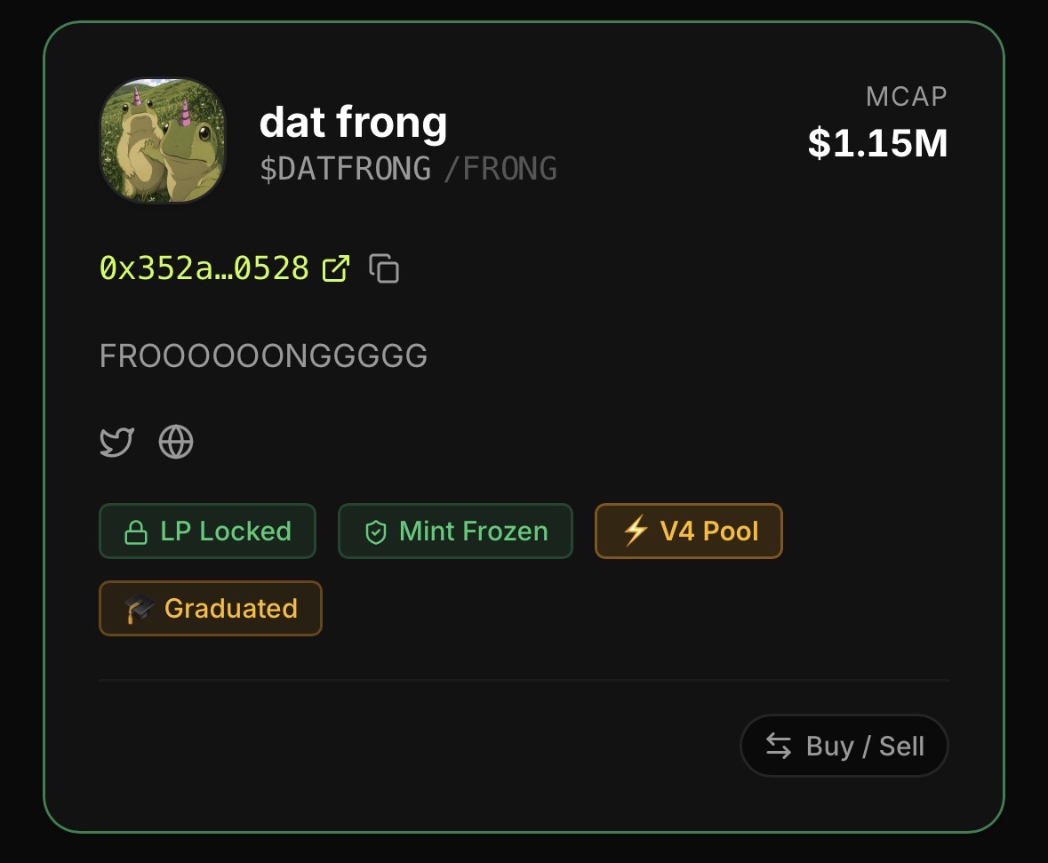 anypadfun's tweet photo. congratulations to @datfrong for breaking $1M marketcap

$datfrong paired with $FRONG is cooking 🔥 https://t.co/GzpD6TlTWj