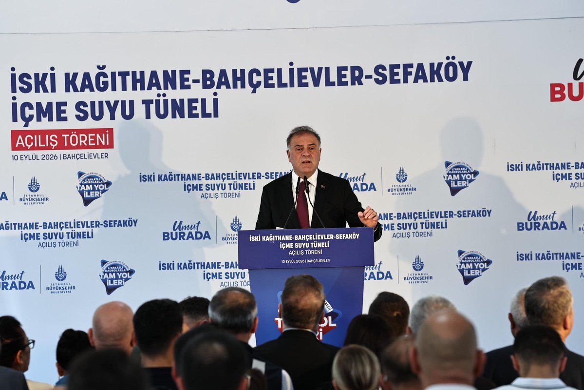 SafakBasa's tweet photo. 🌿 İBB Başkan Vekilimiz Sayın Nuri Aslan’ın teşrifleriyle “Kağıthane, Bahçelievler, Sefaköy İçme Suyu Tüneli” Açılış Töreni’ni gerçekleştirdik.

👷🏻‍♂️ 20,6 kilometre uzunluğunda, 4.000 mm çapında inşa ettiğimiz ve 3.000 mm çapında çelik boru imalatını gerçekleştirdiğimiz tünel sayesinde Avrupa Yakası’nın iç ve batı kesimlerine günlük ilave 1,5 milyon m³ temiz ve sağlıklı su ulaştıracağız.

Güncel  maliyeti 17 Milyar 110 Milyon TL olan bu önemli yatırım İstanbul'umuza hayırlı olsun.✨
