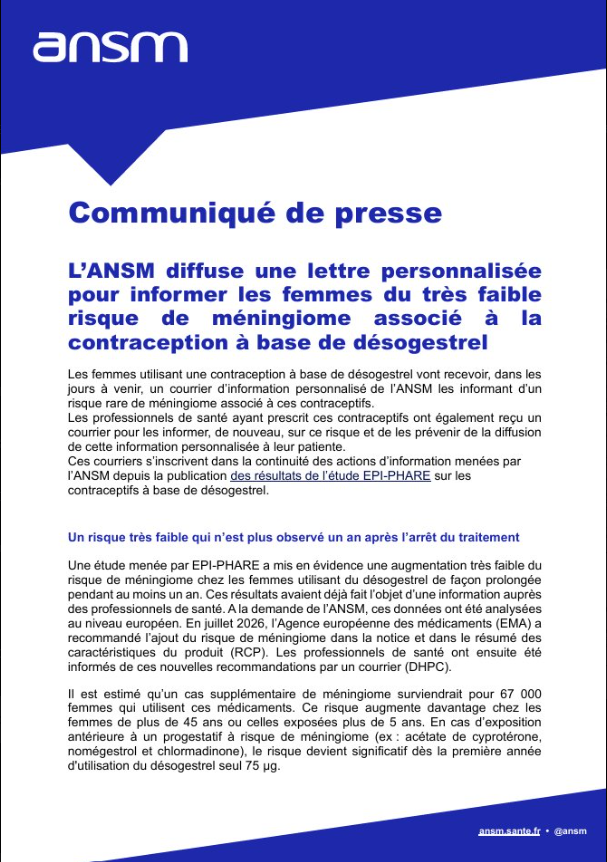 UltimaHoraCR's tweet photo. #MUNDO | La agencia francesa de vigilancia de medicamentos (ANSM) emitió este jueves un comunicado alertando a las mujeres que toman anticonceptivos con desogestrel sobre el riesgo de que este medicamento provoque la aparición de tumores. A través del mensaje, la ANSM instó a las mujeres que toman esos anticonceptivos a consultar a un médico si presentan síntomas como dolores de cabeza persistentes, alteraciones visuales o pérdida de memoria.
https://t.co/woHMRjVE2M