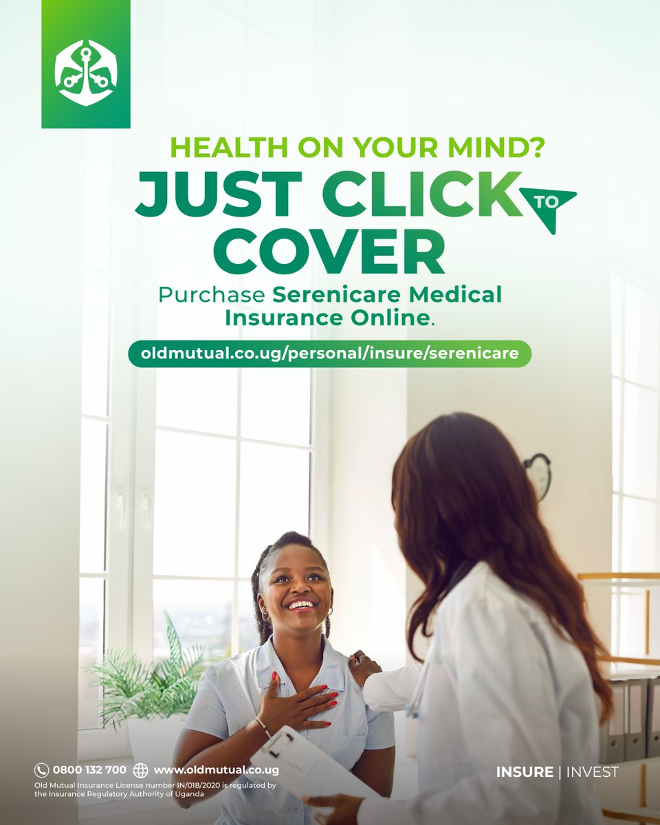 OldMutualUganda's tweet photo. Purchase Serenicare Medical Insurance online with just a few clicks, right from your phone, wherever you are! 

 With Serenicare, you have access to quality healthcare, including outpatient, inpatient, dental, &amp; optical cover. Sign up Today

WeAreOldMutual