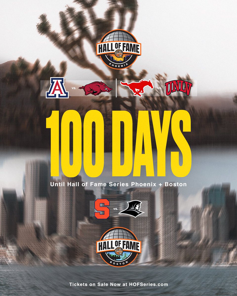 hofseries's tweet photo. 100 days until the 2026 HOF Series Phoenix + Boston. 🏀

#HOFSeries | #HoophallU https://t.co/z1uehRGsTd