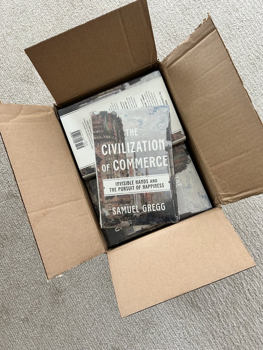 DrSamuelGregg's tweet photo. Ladies and Gentlemen, author’s copies have arrived! 🥳📘🎉

Available 🔜 on @amazon and at all good book outlets on October 13th. 

With thanks to my great publishers @EncounterBooks. https://t.co/TYFG1JRnpI