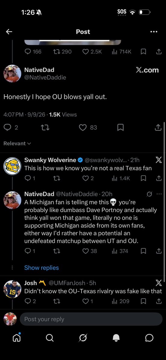 WaveYe_'s tweet photo. @GingerMan512 @BigHarryCox26 @kyleumlang @buckeyefbnation I mean I just opened it up again and these are one of the first 3 i’ve seen. I will say there has been more mutual agreements on the post since - but these are still out there https://t.co/GmyiGcJ25x