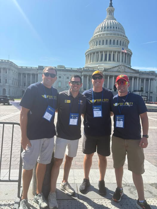 MolinePolice's tweet photo. Yesterday the inaugural Quad City Back the Blue Flight took close to 200 active and retired Quad City police officers to the National Law Enforcement Officers Memorial Fund and throughout Washington DC as a way to say thank you for your service. https://t.co/dGoEV1HahA