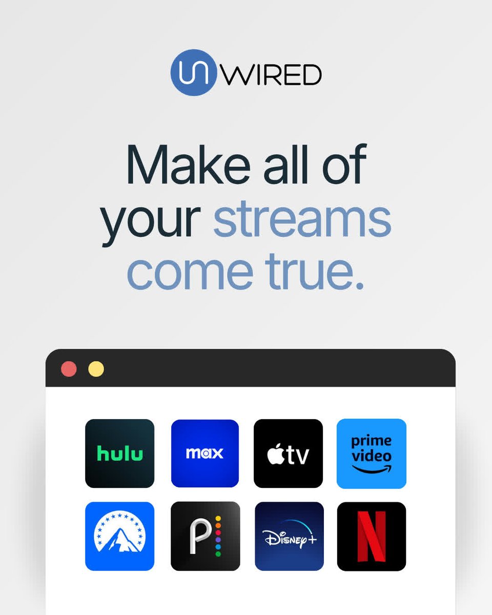 GoUnwired's tweet photo. No buffering. No interruptions. Just more of what you want to watch. Make all of your streams come true with unWired. 📺 https://t.co/0btQCyL9Po