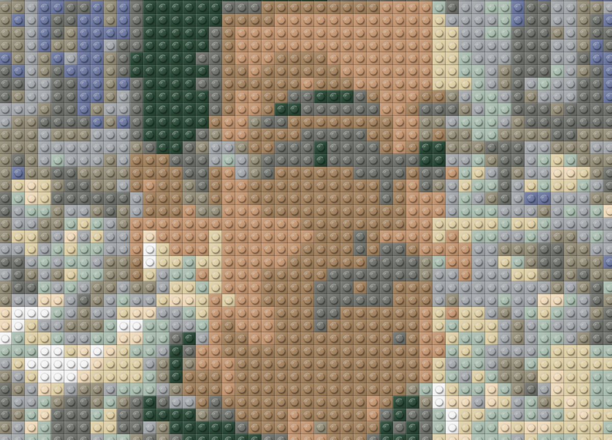 Brick Mosaic arcade app, 90% built by Muse