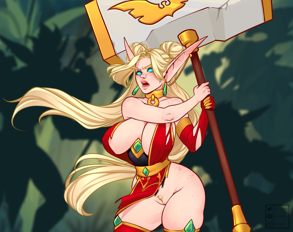 Sr___Lemon's tweet photo. The hammer might be overzied, but she really like 2-handed weapons ( ͡º ꒳ ͡º)
#commission #wow #worldofwarcraft #bloodelf #belf #sindorei #aelanar #oc #originalcharacter #rp #roleplay #fantasy #digitalart #nsfw #battle https://t.co/SDPUWWnnJV