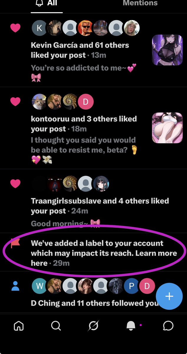 Nina2D_'s tweet photo. 🥲 I’ll wait a bit on today’s post then~ 

*Question for dommes … Is it better to label our post as “sensitive content” ? 🤔 orrrr ?*

It was “SFW” imo like ughh~ 😂🙄 it’s just because that post hit Algorithm hard 🤭💞🎀 smm Vanilla accounts LOL ✨ https://t.co/DzlkHcINOP