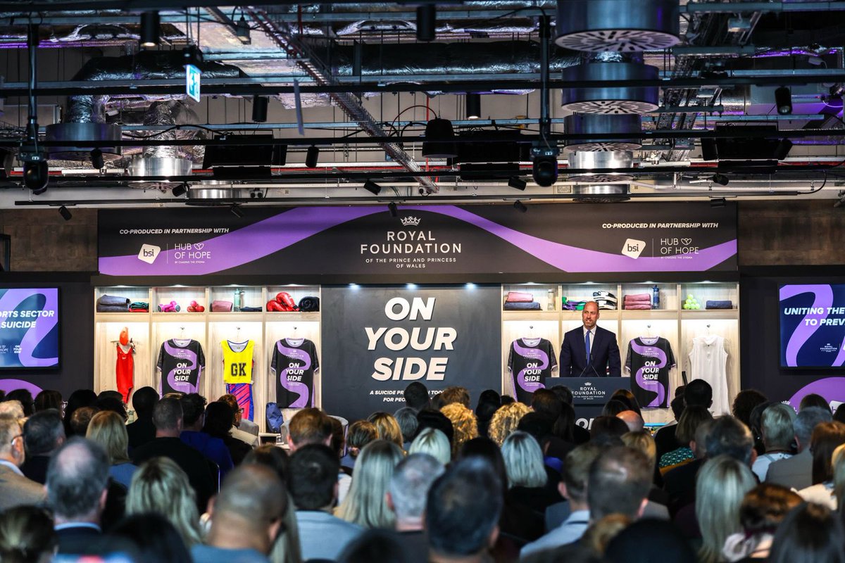 KensingtonRoyal's tweet photo. Bringing together sporting legends to launch On Your Side - a new suicide prevention toolkit in Liverpool #worldsuicidepreventionday https://t.co/0kgm9d9Yyz