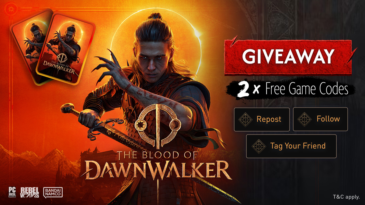 MSI__UK's tweet photo. ⚔️ WIN The Blood of Dawnwalker
Jump into our MSI x The Blood of Dawnwalker giveaway for a chance to win one of two game codes.
The title has just launched in the UK, and we’re celebrating with a simple entry!

To enter:
🔁 Repost
👥 Follow @MSI__UK
🏷️ Comment and tag your player two below

Entries close 27 September. Winners will be selected on 5 October 2026. ❤️
UK residents only, 18+. Full T&Cs in the reply 👇

#MSIUK #Giveaway #TheBloodofDawnwalker #GamingMonitor #QDOLED