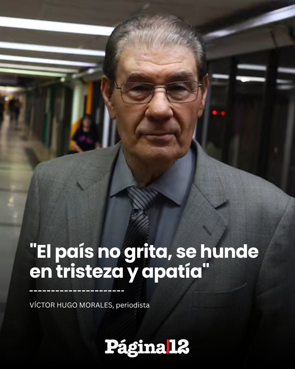 pagina12's tweet photo. Víctor Hugo Morales apuntó contra el gobierno de Javier Milei y explicó cómo ven los especialistas la reacción a la gestión económica en las calles y en las redes sociales.
https://t.co/G9sf2AIx1F https://t.co/iPAPAr3B2Y