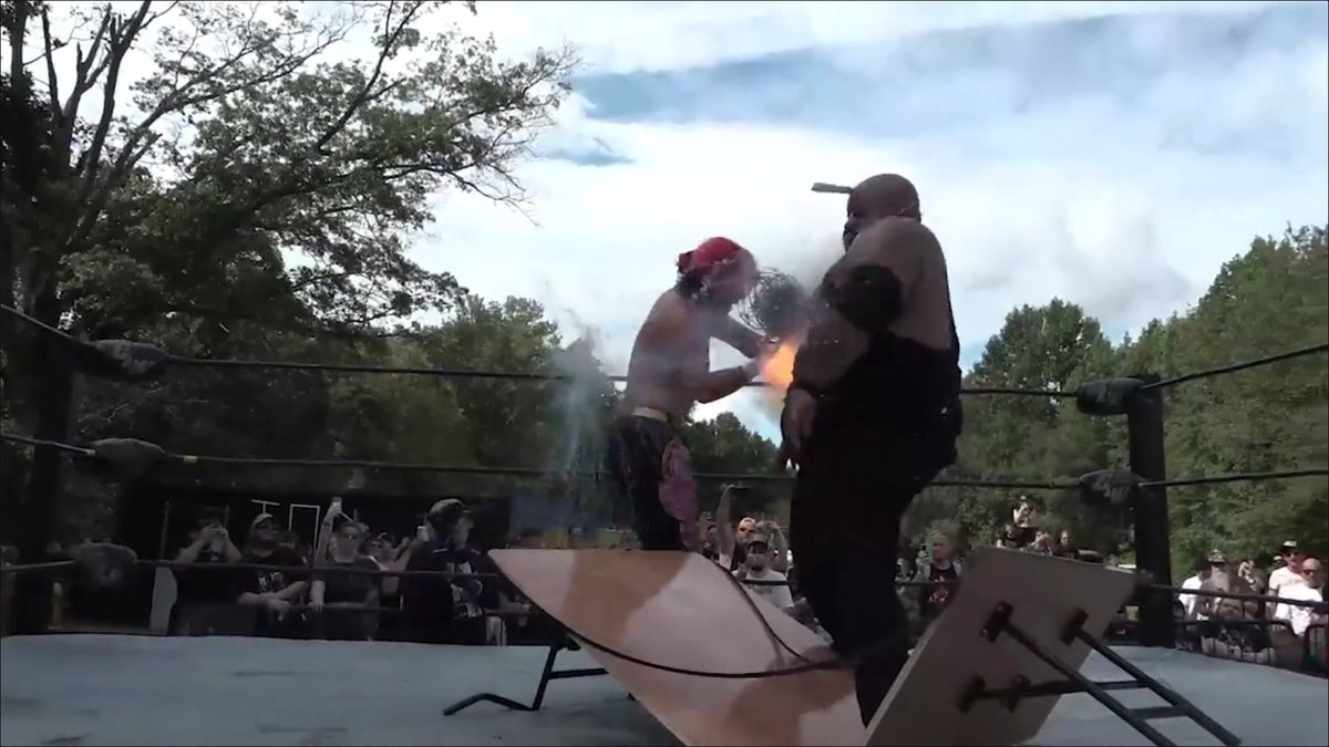 johndeathman's tweet photo. New review lives! We kick off our Tournament of Death 23 coverage with night one! A maelstrom of murder as new champions are crowned; cars become crash pads, &amp; @NathanMowery gets slammed onto a Hello Kitty. It's pure carnage.

Read Free Here: https://t.co/hv7esemC6f https://t.co/knQyQlaeTX