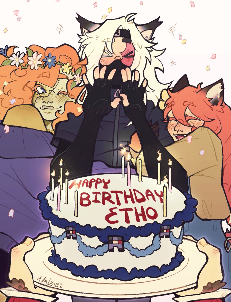 nalz0ri's tweet photo. if its my birthday then it might be ethos too! ^_^
#ethoslab #geminitay #zombiecleo #grian #eggz #hermitcraft https://t.co/M2jhYPhXjI