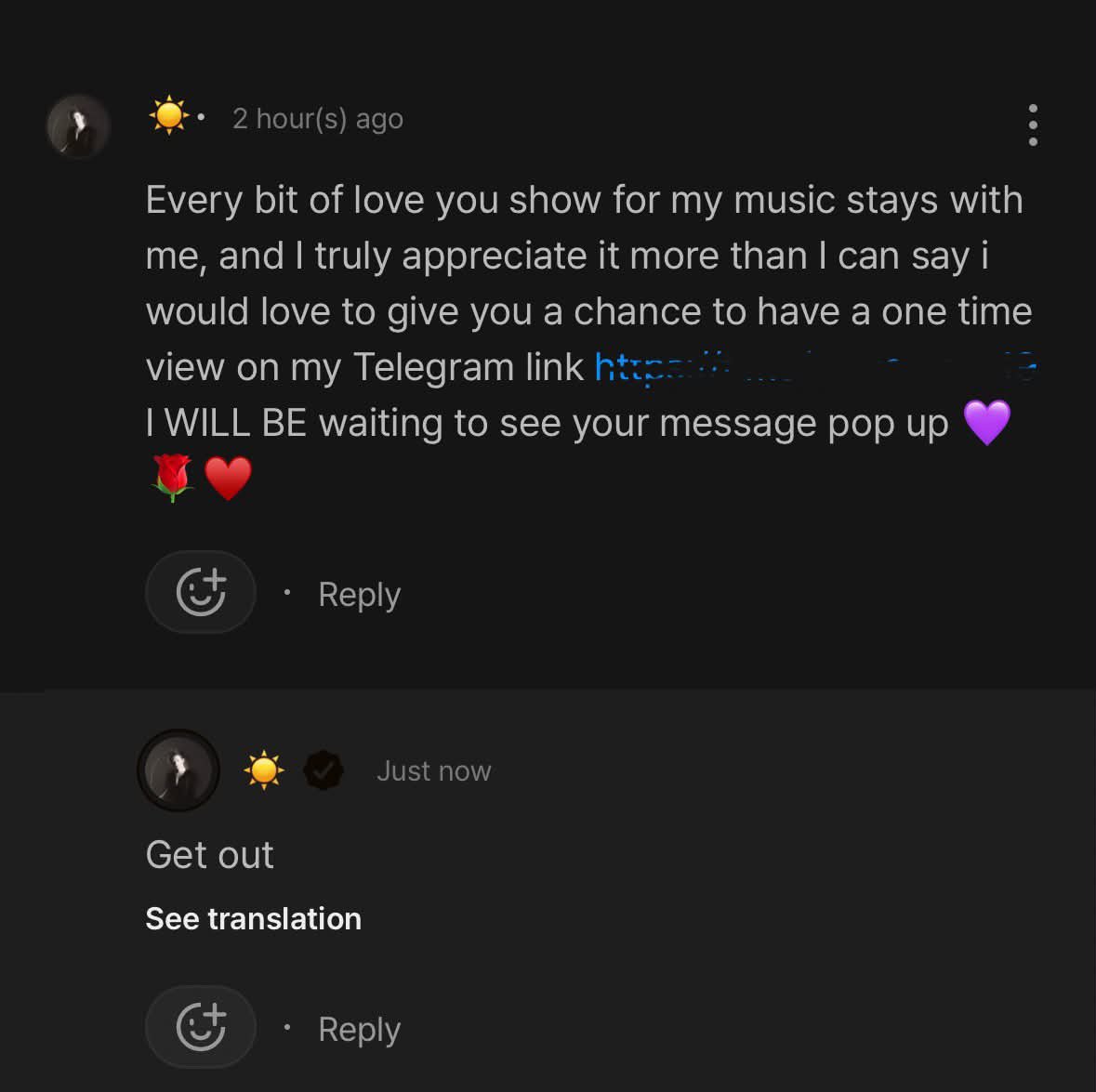 jiyongvamp's tweet photo. Taeyang scaring the impersonator into deleting their comment 😭😭😭 HE’S NEVER BEATING THE FUNNIEST IDOL EVER ALLEGATIONS https://t.co/TCApkqck58