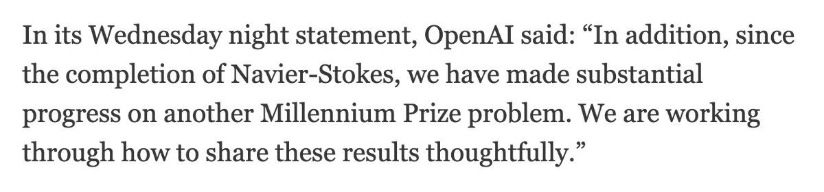 kimmonismus's tweet photo. Its getting really tough to keep up with all the important news and releases. Just today:

- OpenAI has confirmed that they are close to solving the second Millennium Problem, or at least about to publicly announce that they have solved it, via NYT.

- DeepSeek 4.1 Flash is a new price-performance champion, offering better performance than GPT-5.6 Sol and Opus 5 in DeepSWE, but at 94% lower API costs.

- New ChatGPT pro subscriptions are presumably being paused due to high demand (via @btibor91 

- OpenAI plans to delve deeper into the cybersecurity business and warns that AI could endanger energy supplies, via Politico

Giving my best to keep you updated