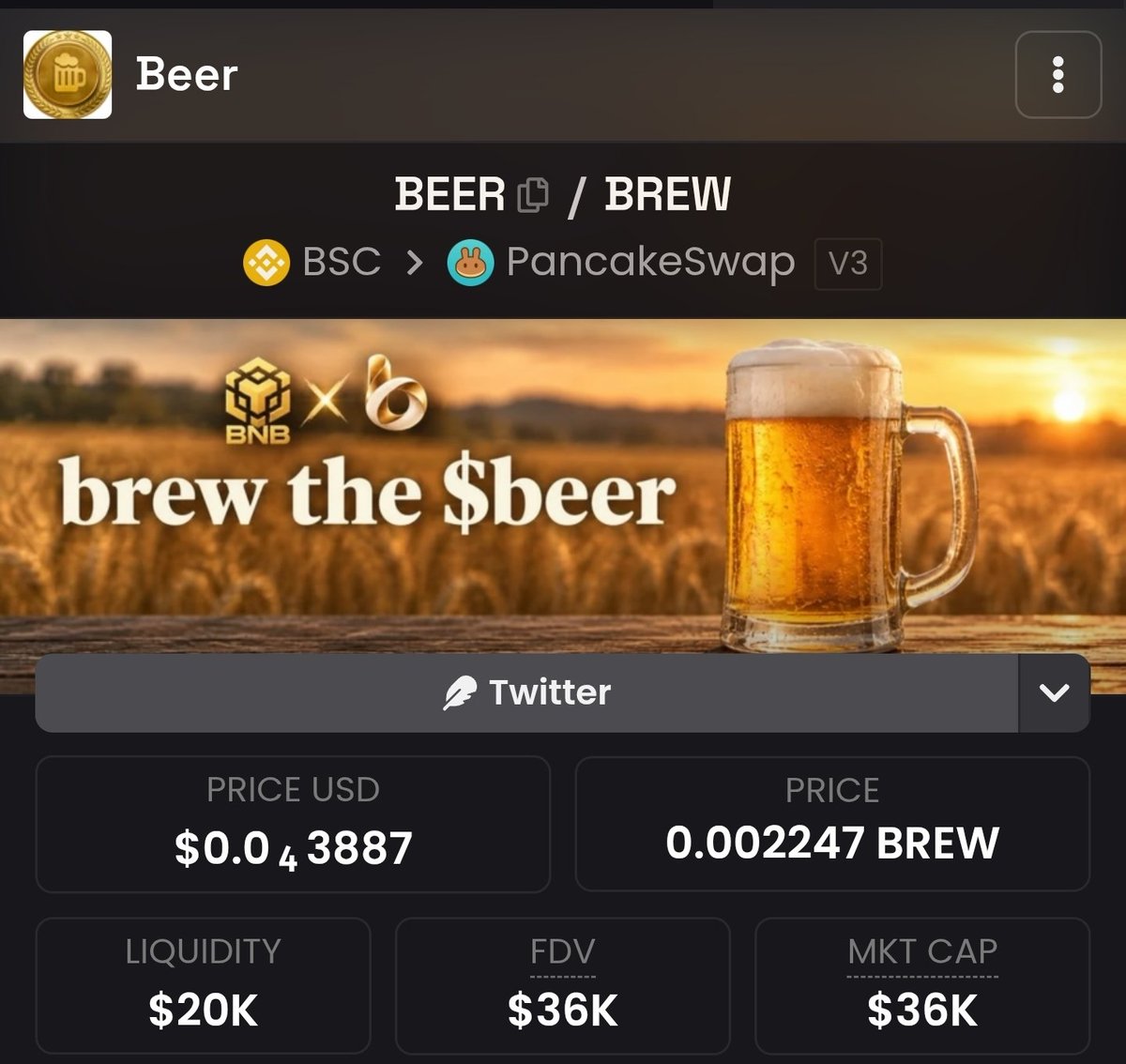 fres2387's tweet photo. @cz_binance mentioned #beer

$BEER 38k
0xfa6D9B504848606Eb9aeC04CCc161D169B3f2159

$BREW @brewdotfamily 16m
0xfa6D9B504848606Eb9aeC04CCc161D169B3f2159
$BEER https://t.co/UX27xSPN3g