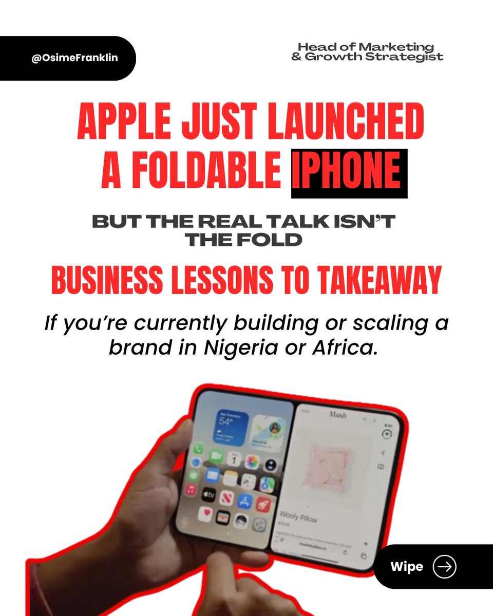 osimefranklin's tweet photo. Looking at Apple’s new iPhone Duo from a marketer’s perspective, and one thing stood out to me.

It’s not just about the technology.

It’s about how innovation solves a real problem, creates value, and gives people a reason to care.

This is worth paying attention to. https://t.co/4Ed7ngCYeN