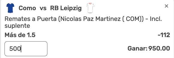 R2D2portDecoder's tweet photo. #ChampionsLeague
RETO Samsung Fold ULTRA 8
Paso 1
NICO PAZ +1.5 SHOTS ON TARGET
22y2d or 264m old
Gonna play his 87 game as PRO
Nicolas Paz Martinez=222,264,87
Can score his 22nd goal as PRO & 2nd in CL, 33m1w after his last & only
UEFA Champions League=331
#LearnGematria https://t.co/ksofSKYHtC