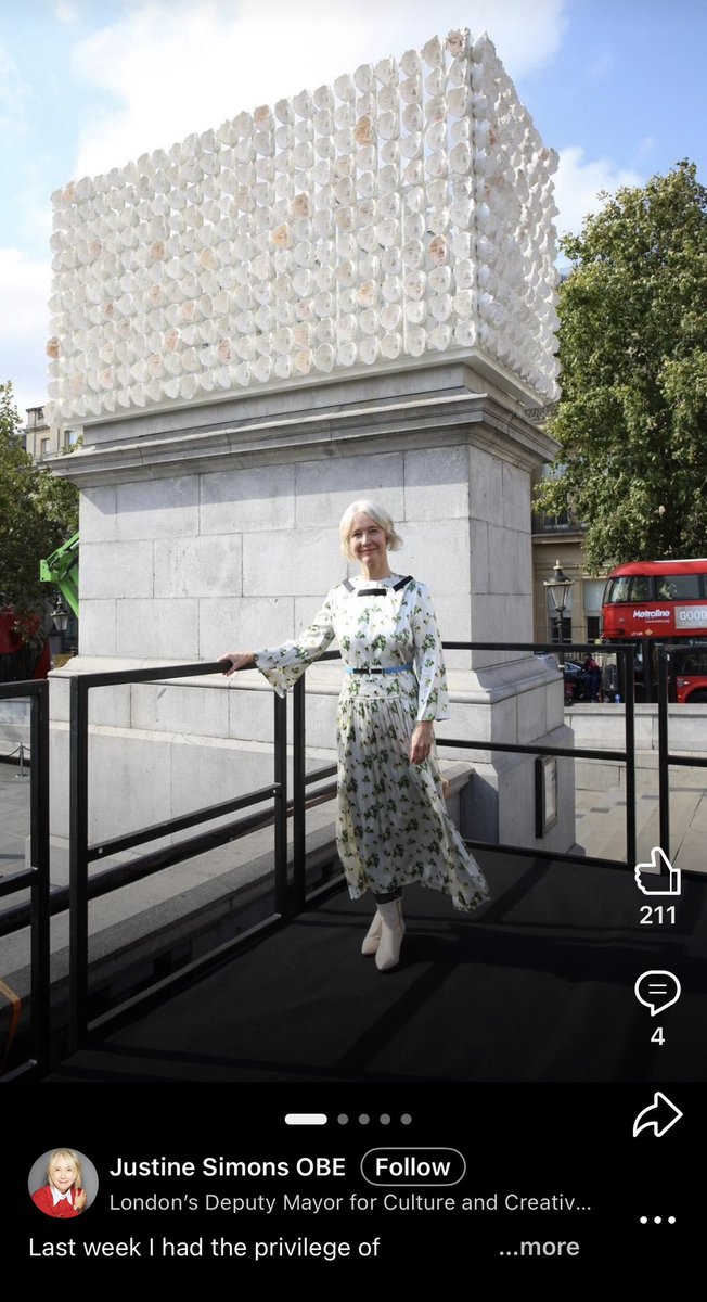 CharlotteCGill's tweet photo. Meet Justine Simons OBE, London’s £151,465 per year Deputy Mayor for Culture and Creative Industries.

“Justine established the Fourth Plinth as the UK’s biggest public sculpture prize” and is “co-chair of London’s Commission for Diversity in the Public Realm”.

She also likes to get taxis and put them on expenses - even though Londoners are expected to get public transport home from nights out.

Her total travel expenses for 2023-24 were £4,637.26, including £3,646.97 for a flight to a summit in Brazil. This was held by the World Cities Culture Forum, which Simons is founder and chair of.

Simons is one of Sadiq Khan’s nine deputy mayors.

https://t.co/c57xOWxpta