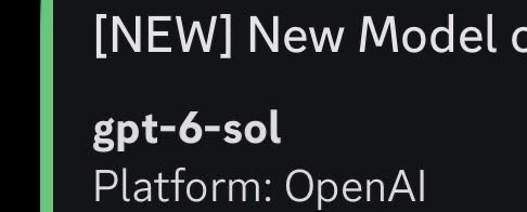 TheShxdowBull's tweet photo. GPT-6 SOL LEAK

Could be coming soon or could be fake…thoughts? https://t.co/omfr3Cg9GX