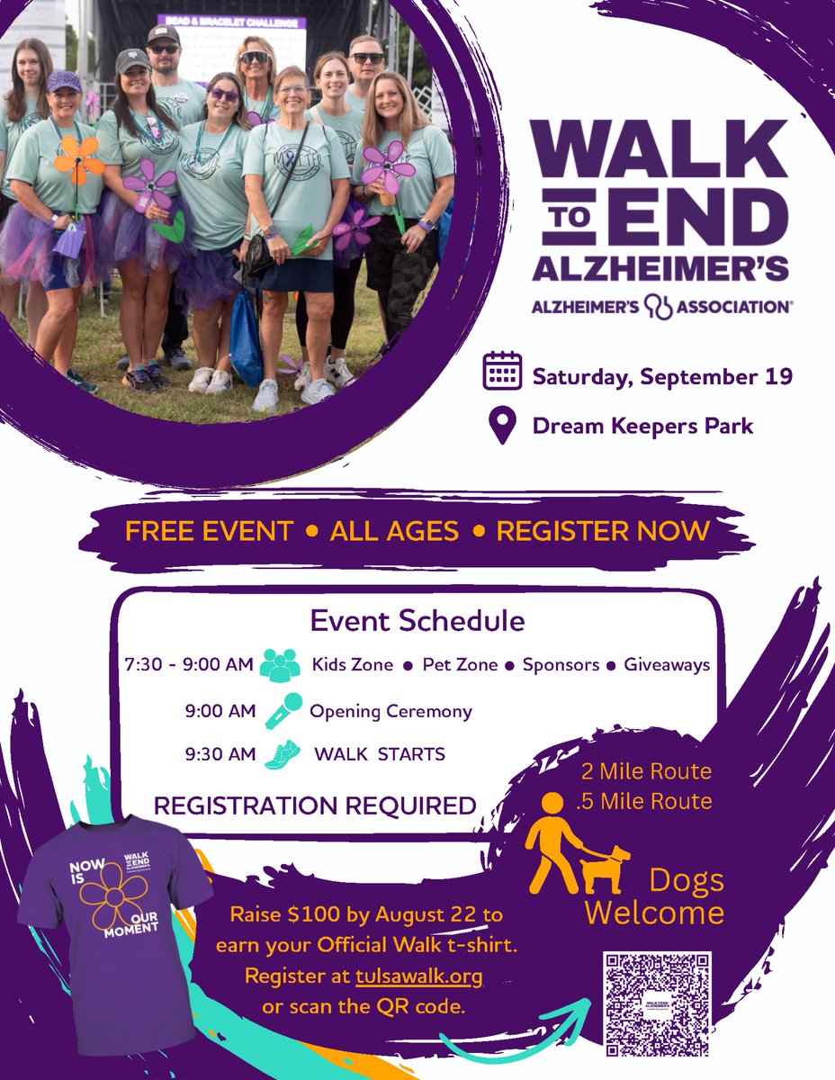 ZarrowPointe's tweet photo. The Alzheimer's Walk is 10 days away!!
Walk to End Alzheimer's
Saturday, Sept 19th
Dream Keepers Park
Link to register in the comments below. https://t.co/gQsetyBUSA