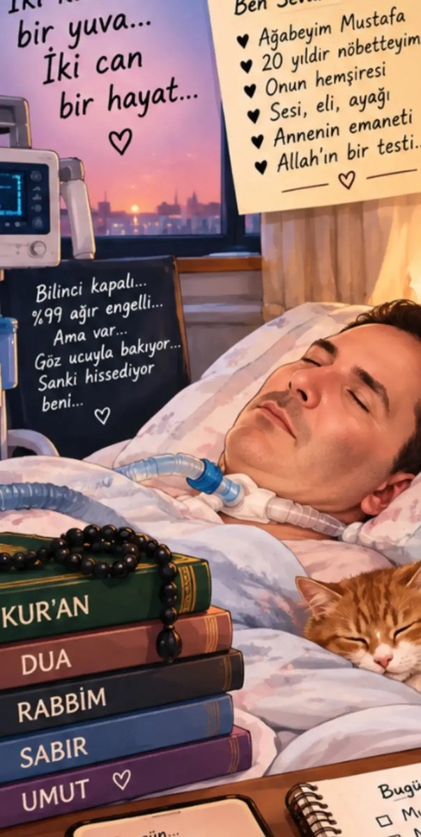 efe_seval35's tweet photo. Biz 2 kardeş yaşıyoruz.  Bir odam palyatif  bakım gibi erkek kardeşim  için Dr 3 gün yaşamaz  demişti.  20 yıldır  el bebek gül bebek  tek başıma  bakıyorum.  Elhamdülillah 🤲🤲 ikimizde kısıtlı  yaşam  içindeyiz.   KARDEŞE ADANAN HAYAT #hamdolsun https://t.co/eN6cr4xgqQ
