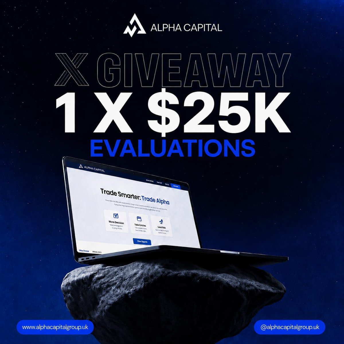 gaffapips's tweet photo. 25k account up for grabs🎁🎁

I’m giving away 1x $25k Pro accounts with @AlphaCapitalUK 

Rules are simple

• Follow on X @gaffapips @AlphaCapitalUK 

• Like and share this post 

• Buy an account using code 'GAFFA50' and send proof in my dm

Winners will be announced this on the 25th of September 

If you haven’t already, use code, GAFFA50 at checkout for 50% OFF all plans / account sizes

Works only once per person, 

If already used, code GAFFA will still give you 40% OFF

These are the biggest discounts out there

Good luck to everyone 💙