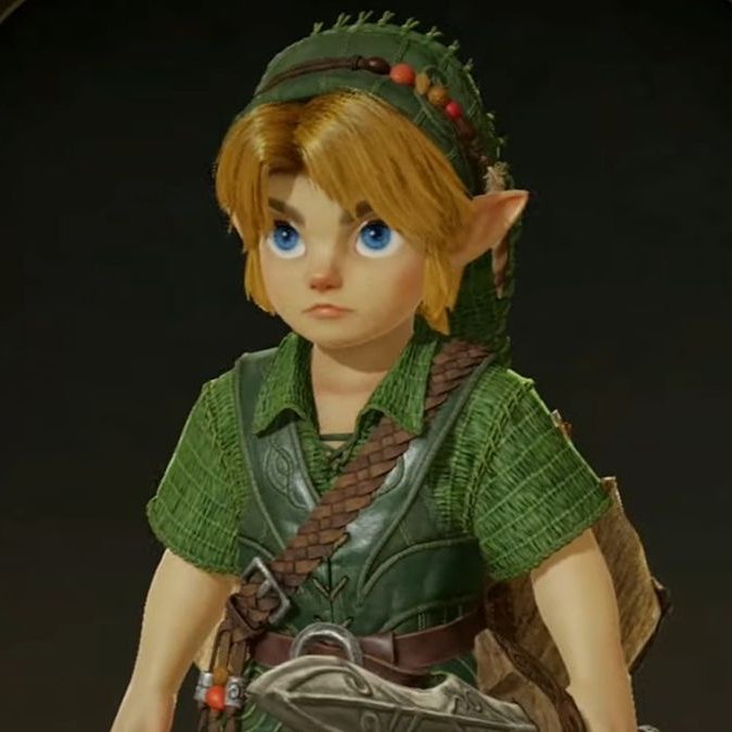 uncle_deluge's tweet photo. I've decided I like the Ocarina of Time remake artstyle because it looks like the Rankin/Bass stop motion movies and that's how stories with elves and fairies should probably look https://t.co/70CBNotbFK