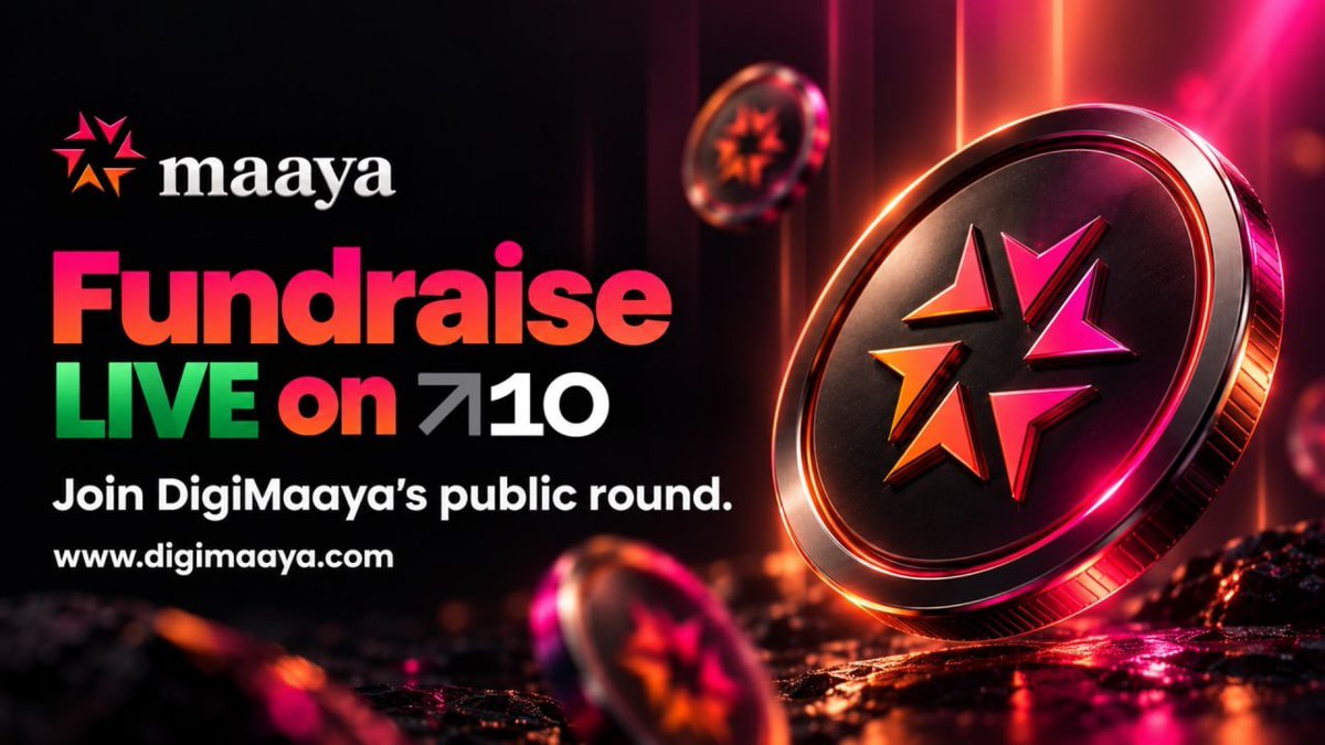 DigiMaaya's tweet photo. 🚨 @DigiMaaya Public Round is now LIVE on @Up10Pad. 📣 🧨

If you’ve been watching DigiMaaya from the sidelines, this is the part where lurkers become early participants.

⚡️ LIVE NOW on @Up10Pad
🔥 Public Round Open
🌐 DigiMaaya ecosystem loading
🚀 Early access energy is very real

✅ Join the public round and explore the raise here:
👉 https://t.co/j2UekA18SM

@DigiMaaya x @Up10Pad. We’re live. Let’s cook. 🔥

#DigiMaaya #UP10 #PublicRound