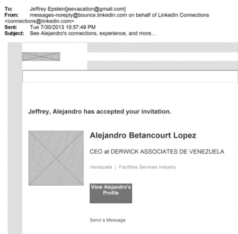 MaxBlumenthal's tweet photo. Through the neocolonial Venezuela oil deal, Trump's Pentagon has taken a 35% stake in the company of Epstein associate Alejandro Betancourt, whose business partner, Francisco D’Agostino, advised Jeffrey Epstein and visited his private island https://t.co/gVfAne4wXr
