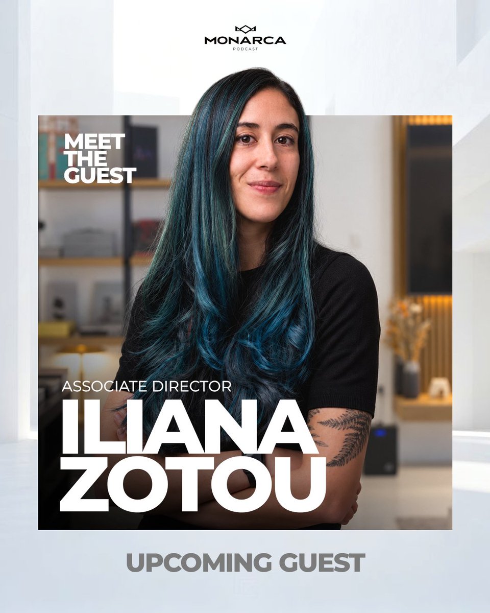 Monarcapodcasts's tweet photo. Meet our upcoming Monarca Podcast guest, Iliana Zotou. 🎙️

Stay tuned for an inspiring conversation filled with fresh perspectives, creative ideas and industry insights.

#MonarcaPodcast #UpcomingGuest #IlianaZotou #DesignConversations https://t.co/UWGToAVoIk