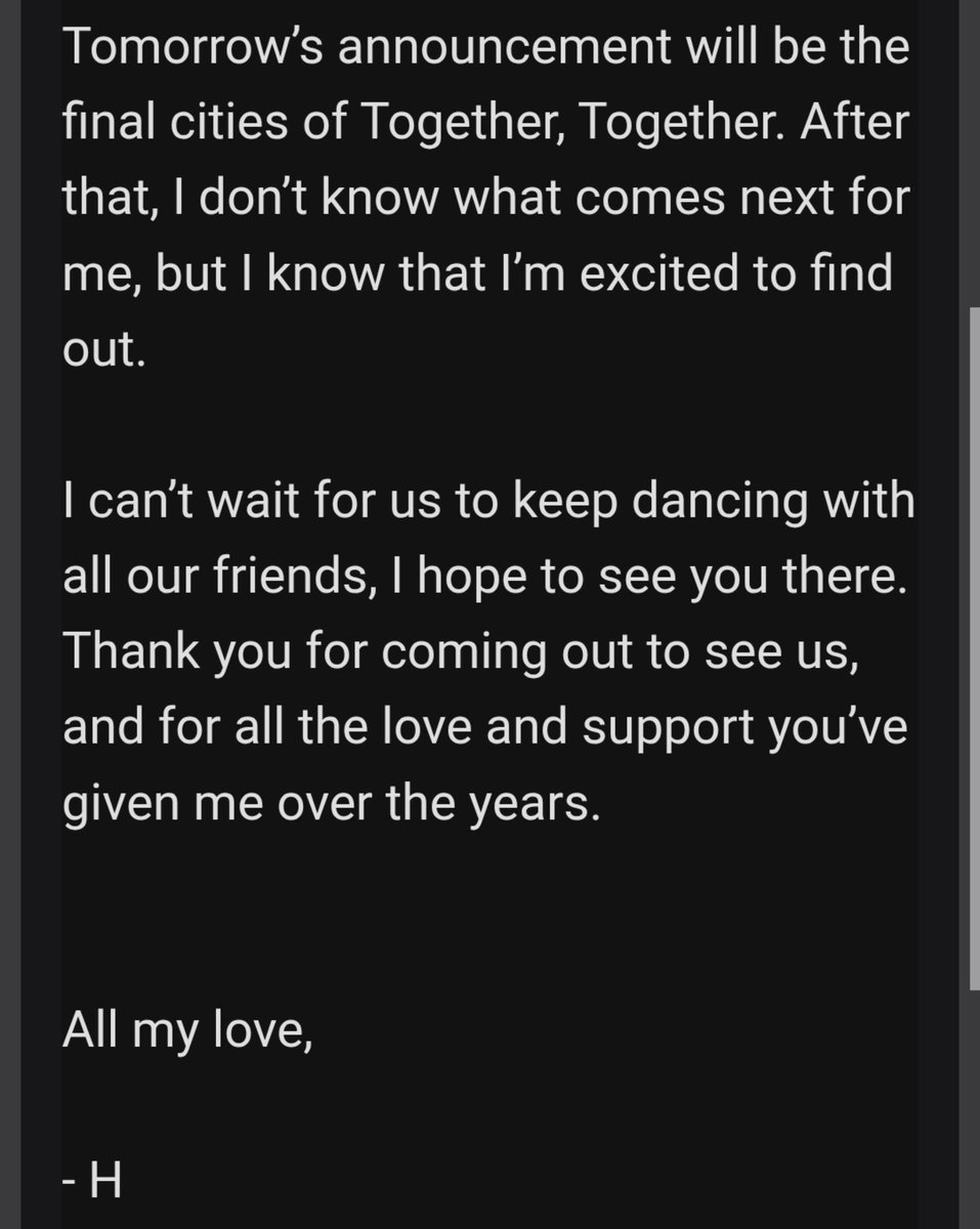 rabbitscanswin's tweet photo. vou fingir que essa parte do email do harry nao existe https://t.co/X2JMJQYblu