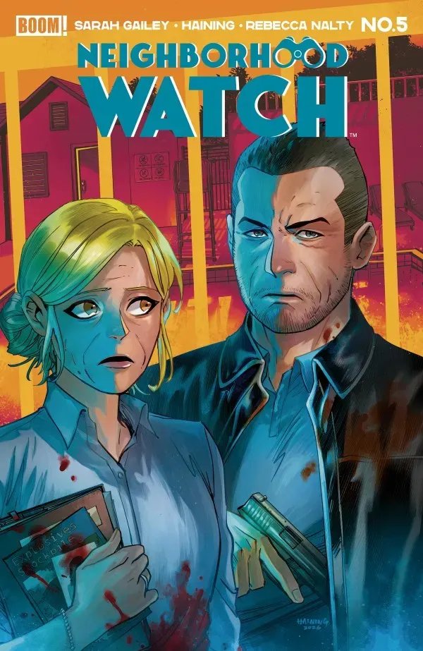 hainingart's tweet photo. Be careful, NEIGHBOURHOOD WATCH #5 has HIT the shelves!🪏🏘️

So incredibly grateful to have shared this journey with such an amazing team! Please don’t miss the final issue!💖

W: Sarah Gailey
A: Me
C: Rebecca Nalty
L: Jodie Troutman
E: Elizabeth Brei
CVR B/C:@kodyisover https://t.co/8gmbdRwBIX