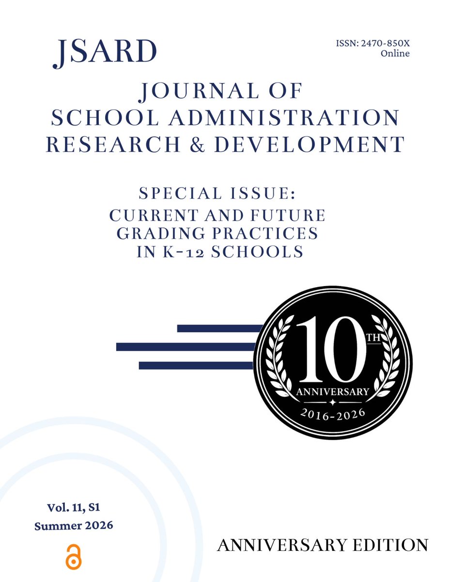 JSARD_'s tweet photo. The research articles, scholarly and critical essays, editorial, and case studies examine the challenges &amp; opportunities that have shaped K-12 grading practices over the past decade and those likely to influence the field in the years ahead
Issue PDF ⤵️
https://t.co/wLyB3G8HrL https://t.co/THRYCGvfjj