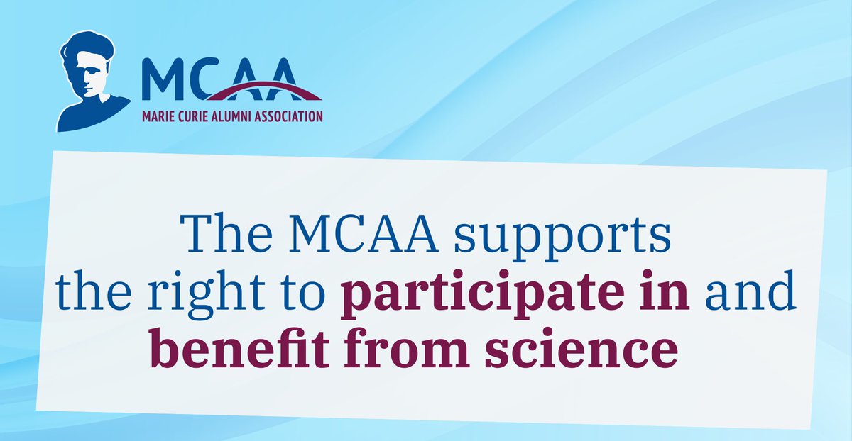 Mariecurie_alum's tweet photo. Science is a human right. 🔬

We at the MCAA endorse the @ISC’s interpretation of the right to participate in and benefit from science, which recognises science as a human right and clarifies what exercising it means in practice.

🔗 Read more: https://t.co/34cs04ZEE9 https://t.co/CADv1qkMq8