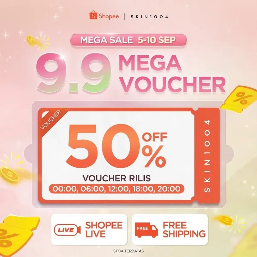 bellusinfo's tweet photo. DISKON 9.9 BELUM BERAKHIR GUYS🥹🎀

SKIN1004 masih MEGA SALE sampai hari ini aja!🧴🩷
dan diskonnya tuh.. nggak main-main🫠💸

✨diskon hingga 83%
🎟️voucher 50% OFF
🎁FREE GIFT
🚚FREE SHIPPING
💝hadiah member

yuk serbuuu sebelum hari ini berakhir! 🛒💨
https://t.co/H0e8Nkk652 https://t.co/I9gwbxvaBd