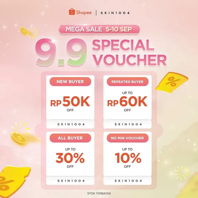 bellusinfo's tweet photo. DISKON 9.9 BELUM BERAKHIR GUYS🥹🎀

SKIN1004 masih MEGA SALE sampai hari ini aja!🧴🩷
dan diskonnya tuh.. nggak main-main🫠💸

✨diskon hingga 83%
🎟️voucher 50% OFF
🎁FREE GIFT
🚚FREE SHIPPING
💝hadiah member

yuk serbuuu sebelum hari ini berakhir! 🛒💨
https://t.co/H0e8Nkk652 https://t.co/I9gwbxvaBd