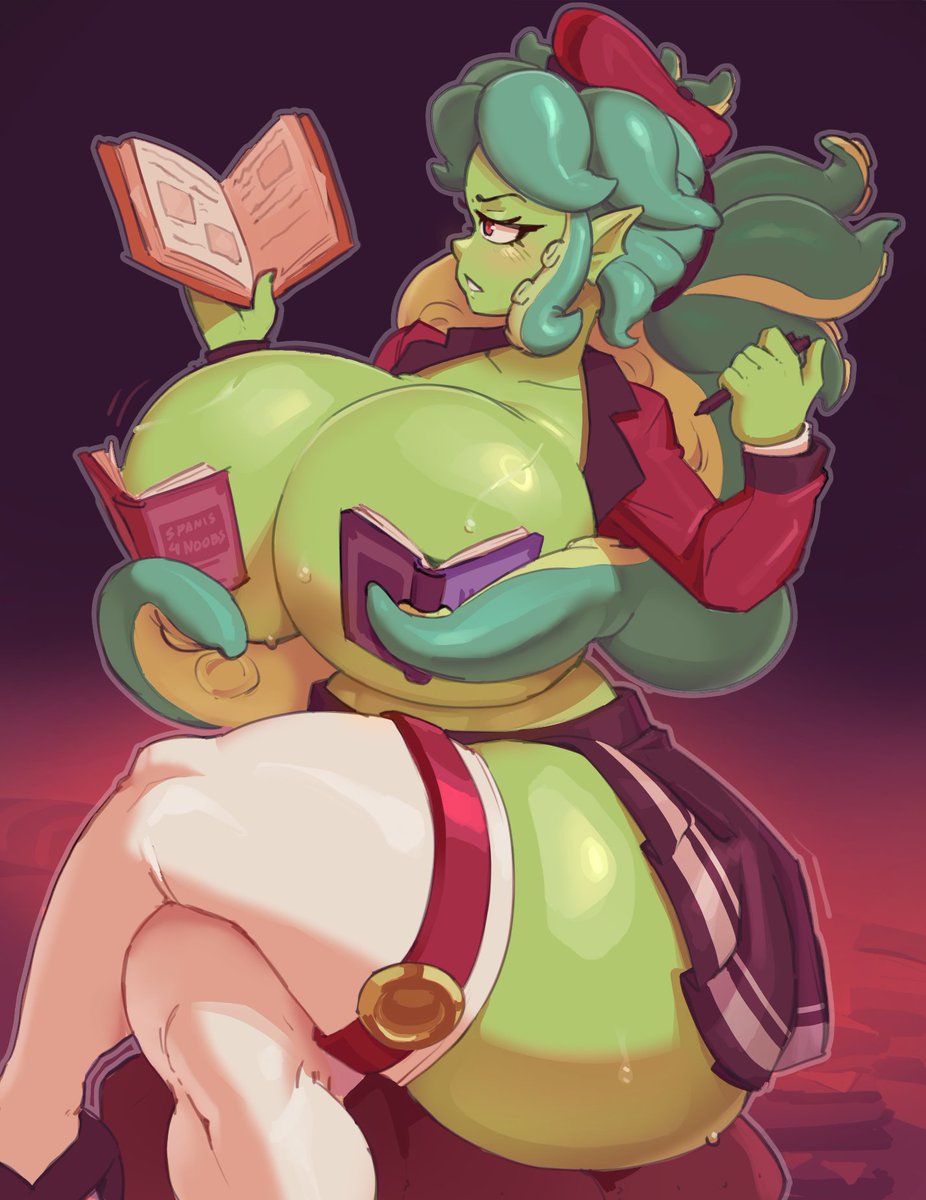 SunnyTheNsfwer's tweet photo. Studying hard for the green owl lesson 📚
#brawlstarsart #brawlstarsnsfw https://t.co/2CoptnePDC