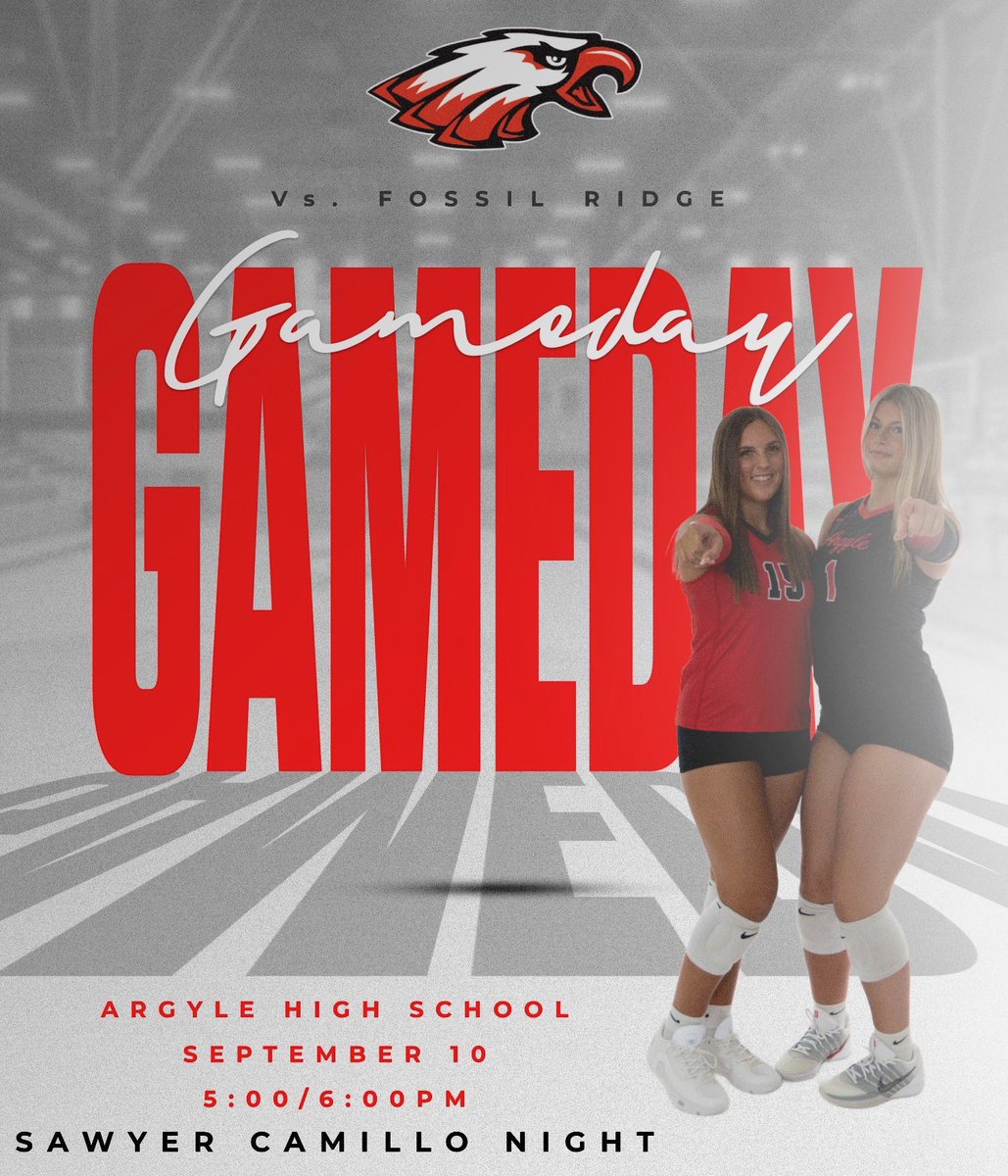 argyleeaglevb's tweet photo. Tonight, we play in honor of Sawyer Camillo, celebrating her life, her legacy, and her reminder to always #ChooseJoy. β€οΈ #14
π Fossil Ridge
π September 10
β° 9A/JV 5:00 | Varsity 6:00
π Argyle High School
π Be THERE & Be LOUD
π https://t.co/2SA82gfO3p
#ONE26β€οΈ https://t.co/YHvoGtYZDp